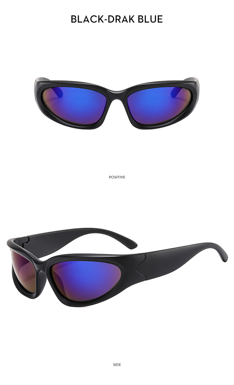 Millennium Future New Y2K Spicy Girl Cycling Punk Sports Network Occhiali da sole rossi Occhiali alla moda da donna_voghion.com