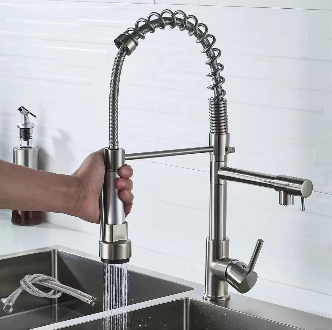 Purificación de agua de manantial de cobre giratoria caliente y fría doble control cocina vegetal cuenca multi-función grifo fregadero cuenca vegetal fregadero image 16
