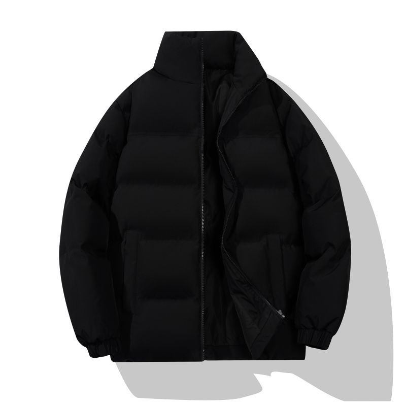 Ropa de algodón acolchada de marca de moda 2023 Invierno nuevo cardigan collar de pie cálido a prueba de viento ropa de pan suelto ropa de pareja ropa acolchada de algodón de todo fósforo