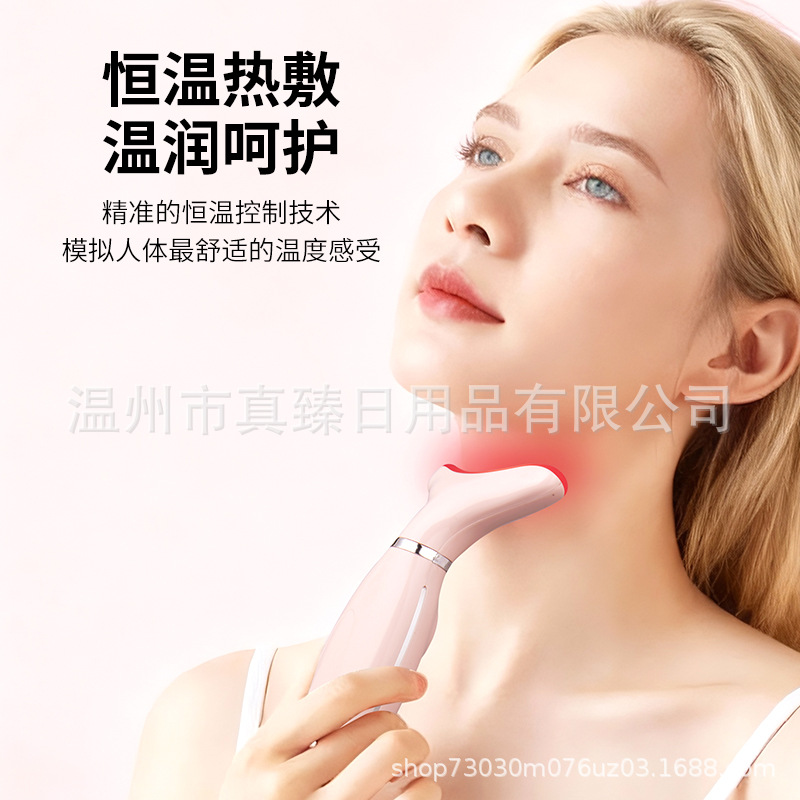 Colored Light Neck Massager to Remove Neck Lines, Small Dolphin Beauty Instrument, Microcurrent Home Beauty Neck Rejuvenation Instrument, Neck Care