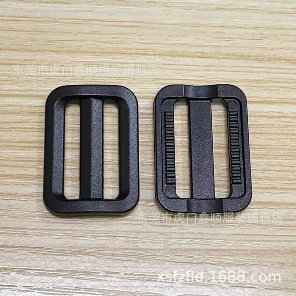 In-Stock Eco-Friendly Plastic Buckle with Teeth, 1inch D-Shaped Buckles, 5cm Thickened Plastic Three-Level Buckle, 38mm Webbing Adjustment Buckle