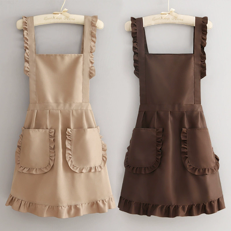 Иностранный корейский деревянный фартук на ушной стороне кухня домашняя защита от пятен