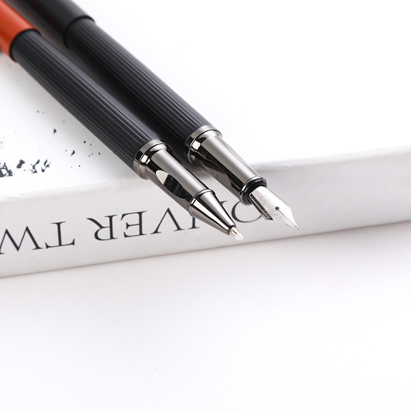 Pluma estilográfica de metal de alta gama, regalo de grabado, bolígrafo de góner, bolígrafo de firma de metal, logotipo de letras de bolígrafo de reunión de negocios