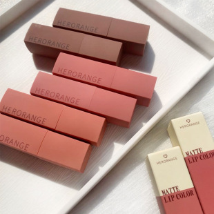 HERORANGE small mood lip mud velvet matte matte surface not easy to fade lip glaze lipstick student style Female Factory hair