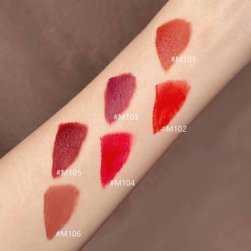翠黛工厂 丝绒雾面哑光空气唇釉唇彩持久唇蜜多色加工定制贴牌oem
