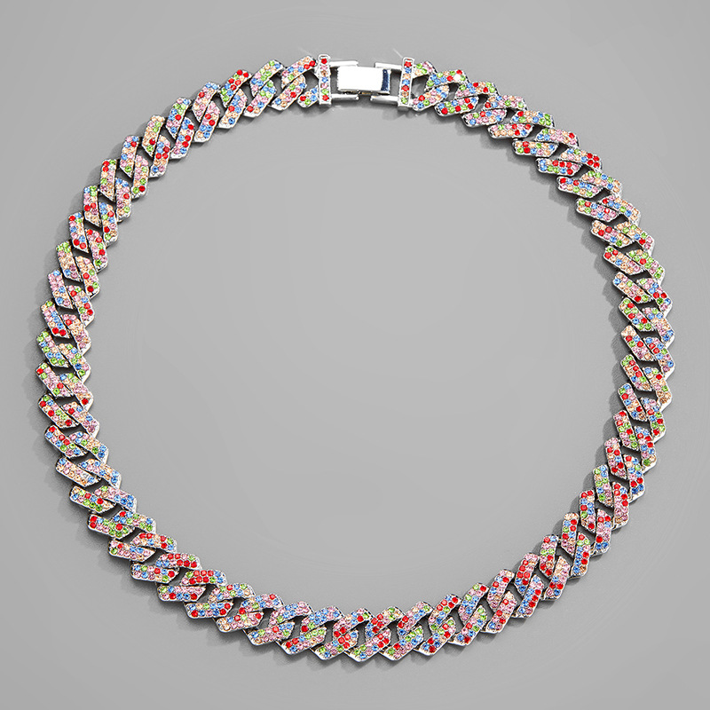 Fashion Geometric Alloy Inlay Rhinestones Unisex Necklace 1 Piece