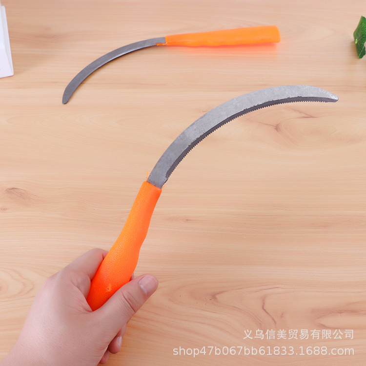 R农用小禾锯齿割草刀镰刀园林工具小镰刀小锯镰钢铁镰刀锄草镰