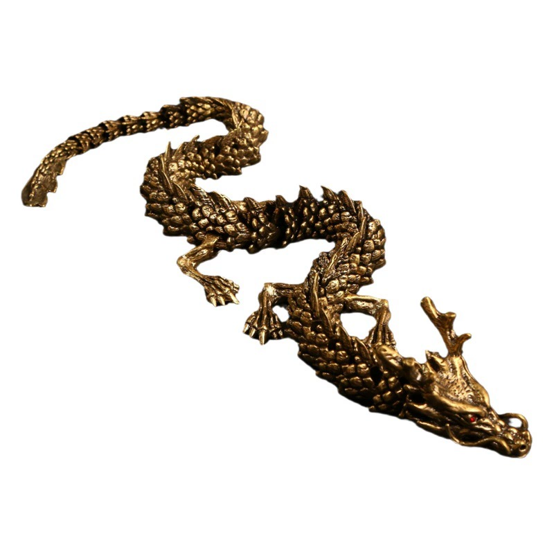2024 Год Дракона Латунные Ремесла Украшения Трехмерная Агрессивная Личность Активность Совместное Дракон Ювелирные Изделия Ручная Установка