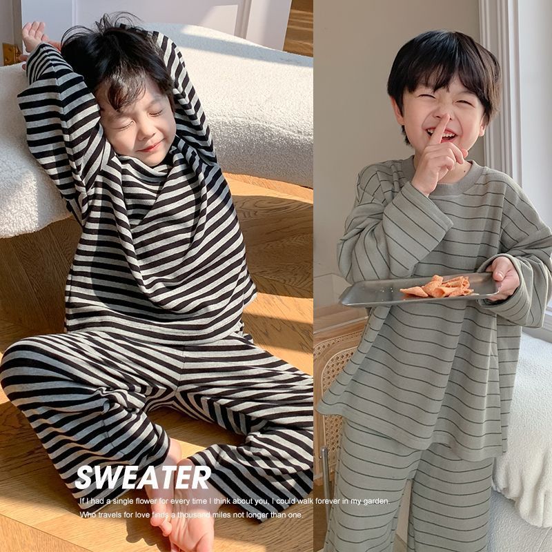 Children's Pajamas for Boys, Spring and Autumn Long Thermal Underwear Set, Boys' Baby Thermal Underwear, Autumn Style for Kids