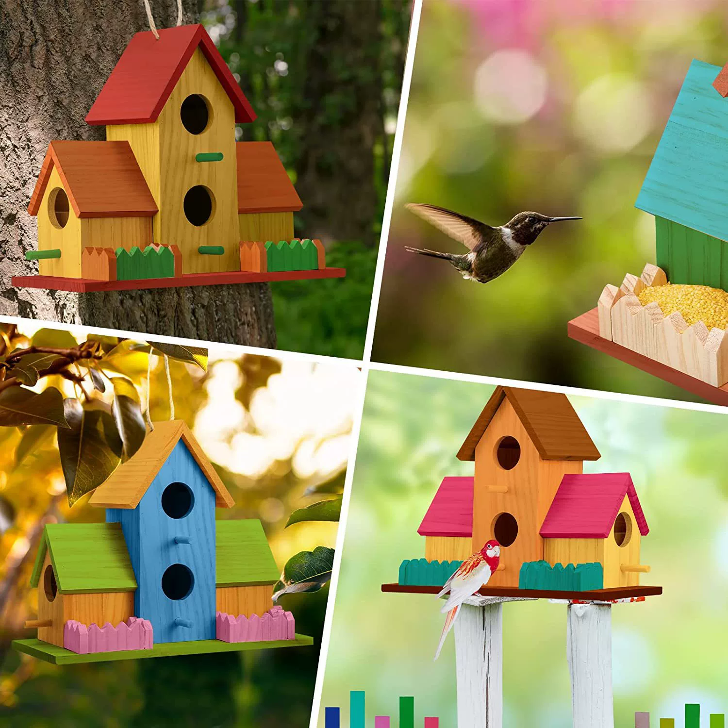 Открытый деревянный птичья клетка сад декоративная игрушка креативное Птичье гнездо дикое Птичье гнездо граффити кормушка для птиц