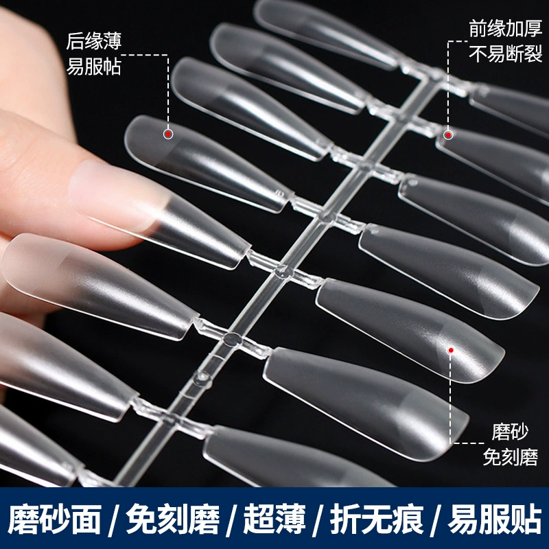 Ношение ногтей наклейки матовое non резные шлифовальные Ультра-тонкие бесшовные половина-stick ногтей магазин специальных ногтей ломтики оптом