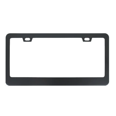 License plate holder/license plate holder license plate frame aluminum alloy material - square-hole-sharp-angle-aluminum-alloy-black