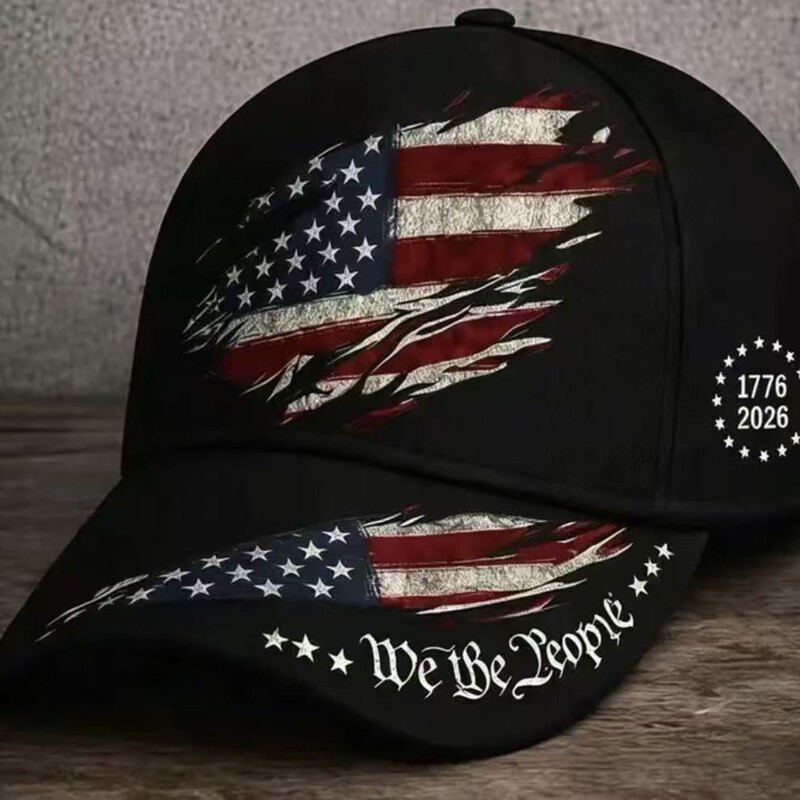 Cross-Border New Product: American 250Th Anniversary Commemorative Baseball Cap, 3D Digital Print Hat, Sun Hat, Outdoor Cap Cross-Border New Product: American 250Th Anniversary Commemorative Baseball Cap, 3D Digital Print Hat, Sun Hat, Outdoor Cap