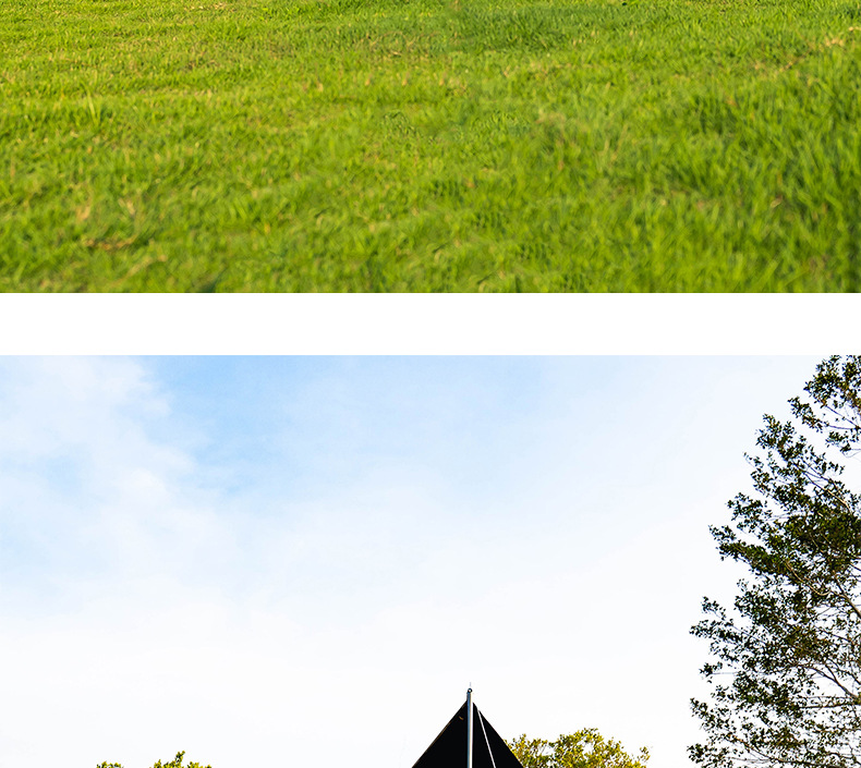 Multi-peg 19-peg black vinyl standalone canopy for outdoor camping, sun protection, large size, thickened, rainproof