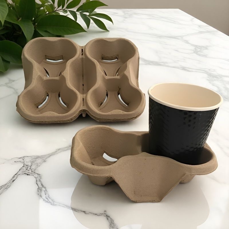 GM4 pulpa desechable desgarrable ecológica cuatro tazas de 8 tazas de té rey varios soporte de tazas dobles desmontables grueso mayorista bajo precio image 1