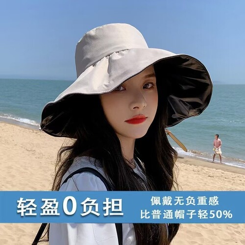 Summer New Black Rubber Sun Hat for Outdoor Travel, Foldable and Shapable Brimmed Fisherman Hat for Unisex
