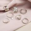 Brand ring, adjustable one size set heart-shaped, European style