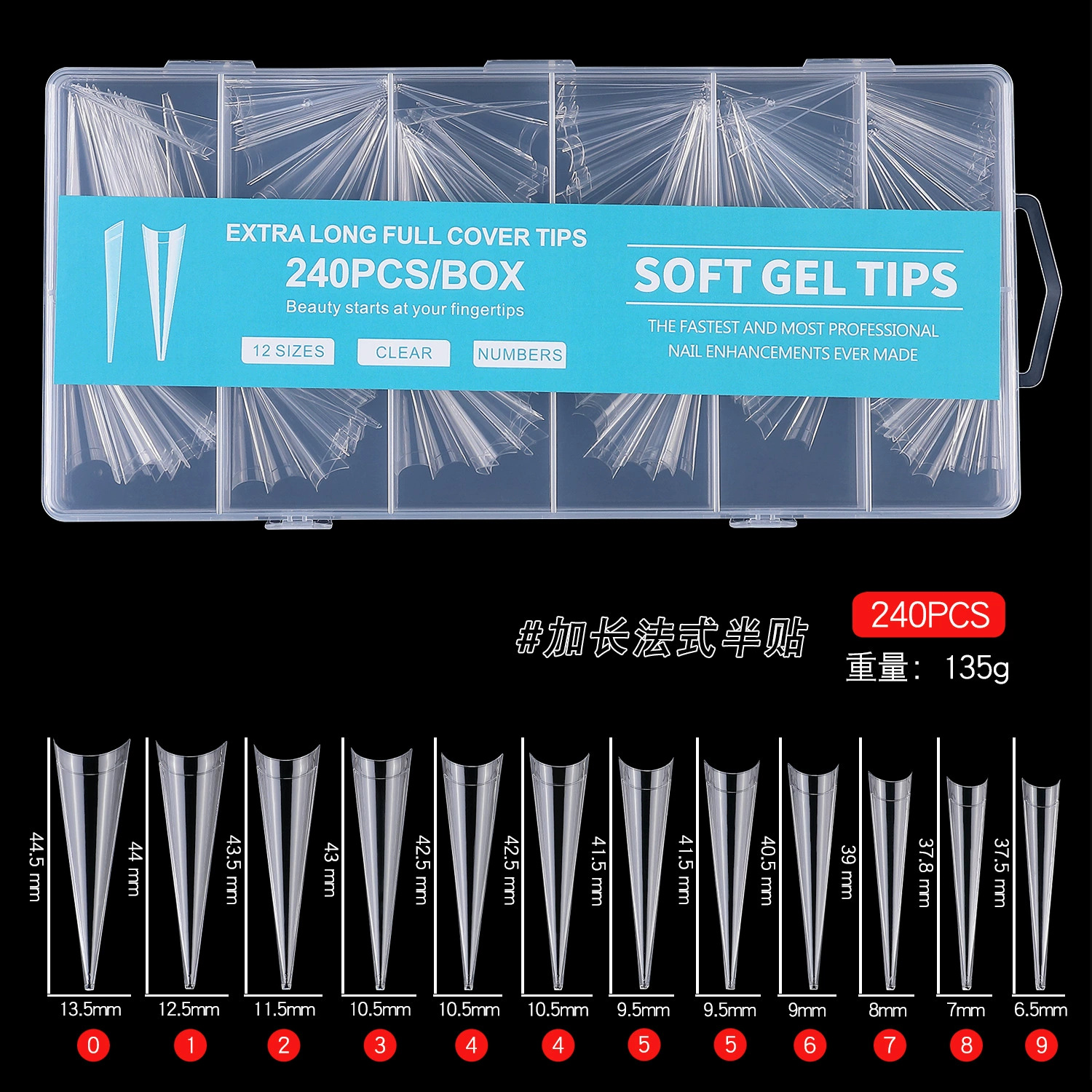 extra-long fake nails for manicure