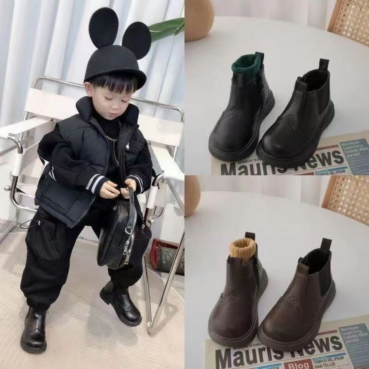 Girls' Stylish Boots Autumn Leather Boots 2025 New Children's British Style Martin Boots Single Boots Princess Boots for Older Children