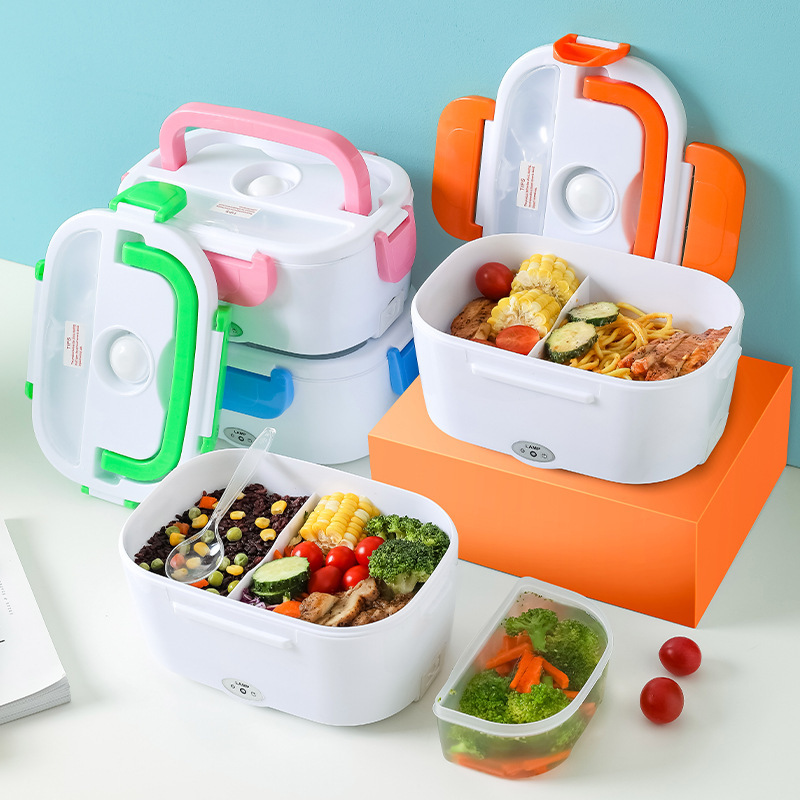 Fabricantes transfronterizos directos portátiles de almuerzo eléctrico enchufable automóvil doméstico de plástico interior calefacción aislamiento de almuerzo portátil