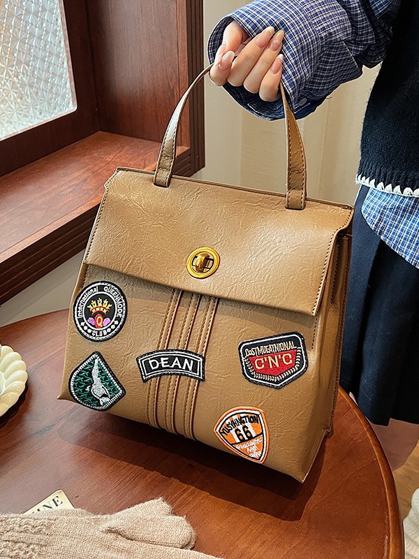 Colegio estilo retro bolso de mano gran capacidad alta mochila multipropósito ocio mochila de hombro