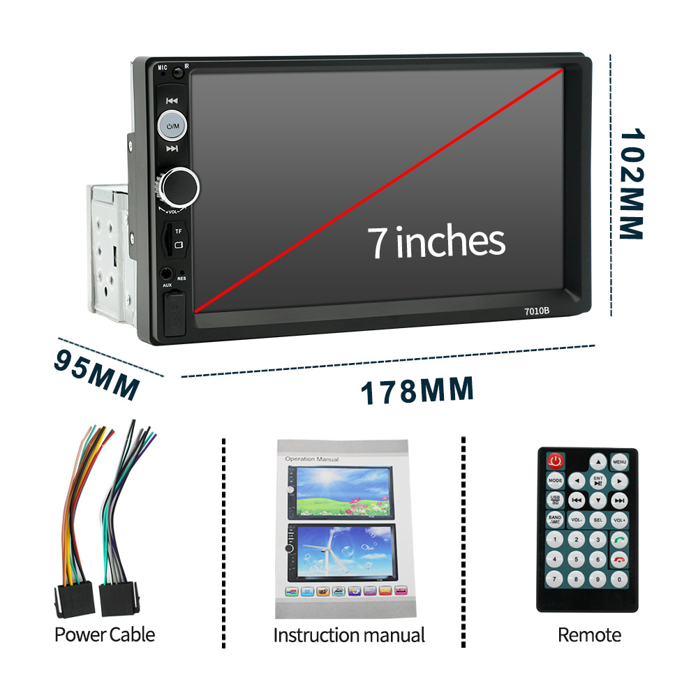 Adecuado para el nuevo 7010 de un solo husillo de 7 pulgadas coche MP5 REPRODUCTOR DE COCHE Bluetooth máquina integrada de revertir la imagen