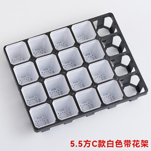 推荐20孔多肉花盆塑料托架搬运神器55小黑方小白方八角育苗盆套餐
