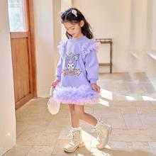 女童连衣裙秋装2025新款洋气儿童韩版中大童长袖公主裙库洛米裙子