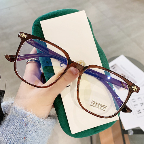 New TR90 square frame women's Korean version anti-blue light glasses can be matched with myopia degree natural face glasses 30157 