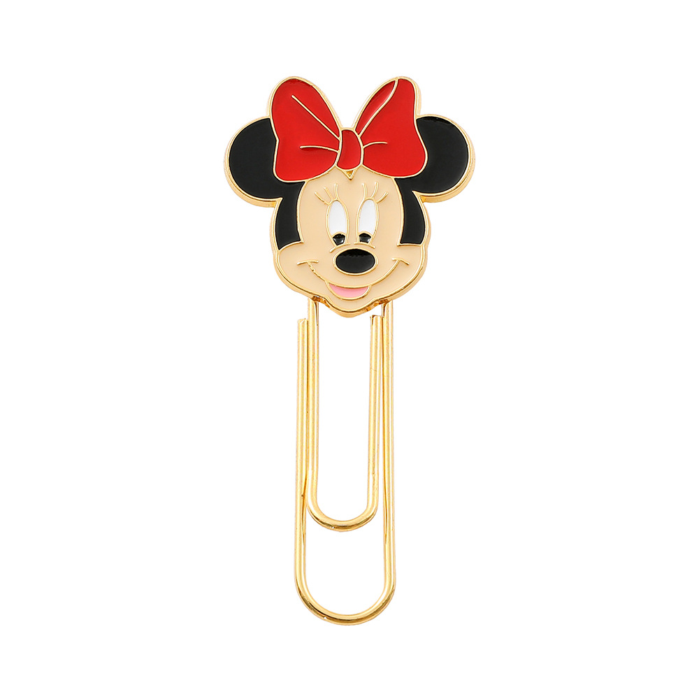 Marcadores de metal creativos exquisitos Mickey Minnie clips bookshelf marcadores de Donald para estudiantes exquisitos marcadores