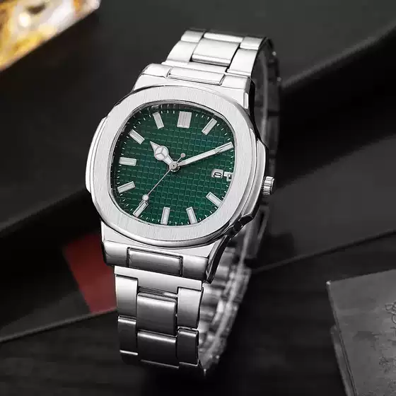 2025 New Model Square Sports Calendar Steel Band Watch Men's Quartz Wristwatch Manufacturer Wholesale Supply in Stock