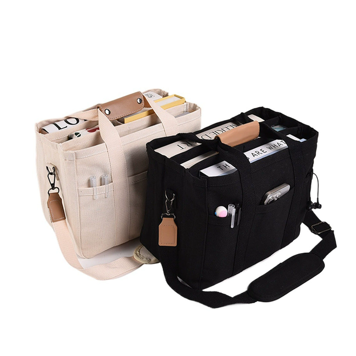 Ins Mommy Bag модная многофункциональная сумка через плечо для мамы и ребенка, холщовая сумка Temu, популярная черная, белая