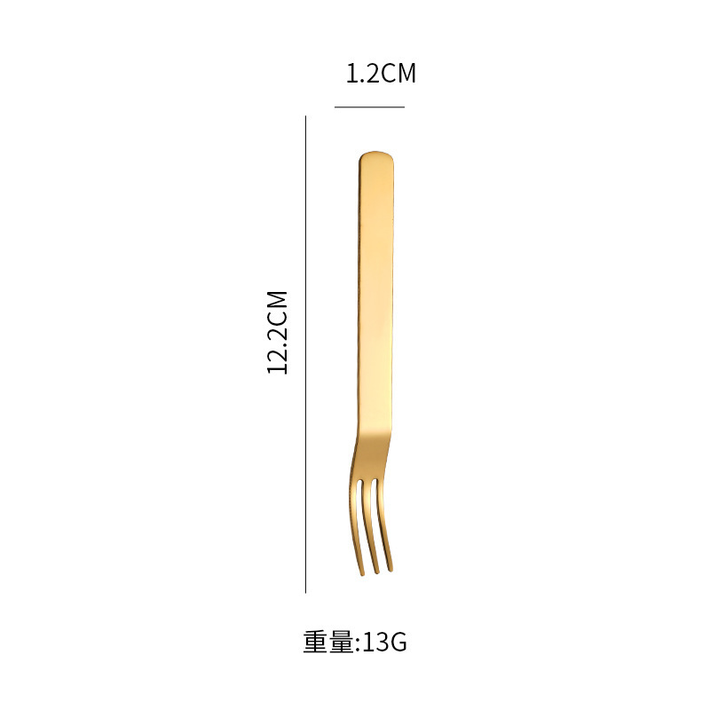 Juego de cubiertos combinados Cygnus de acero inoxidable 304, tenedor para fruta, tenedor para pastel, tenedor para mooncake, brocheta, cuchara para café, base para postre