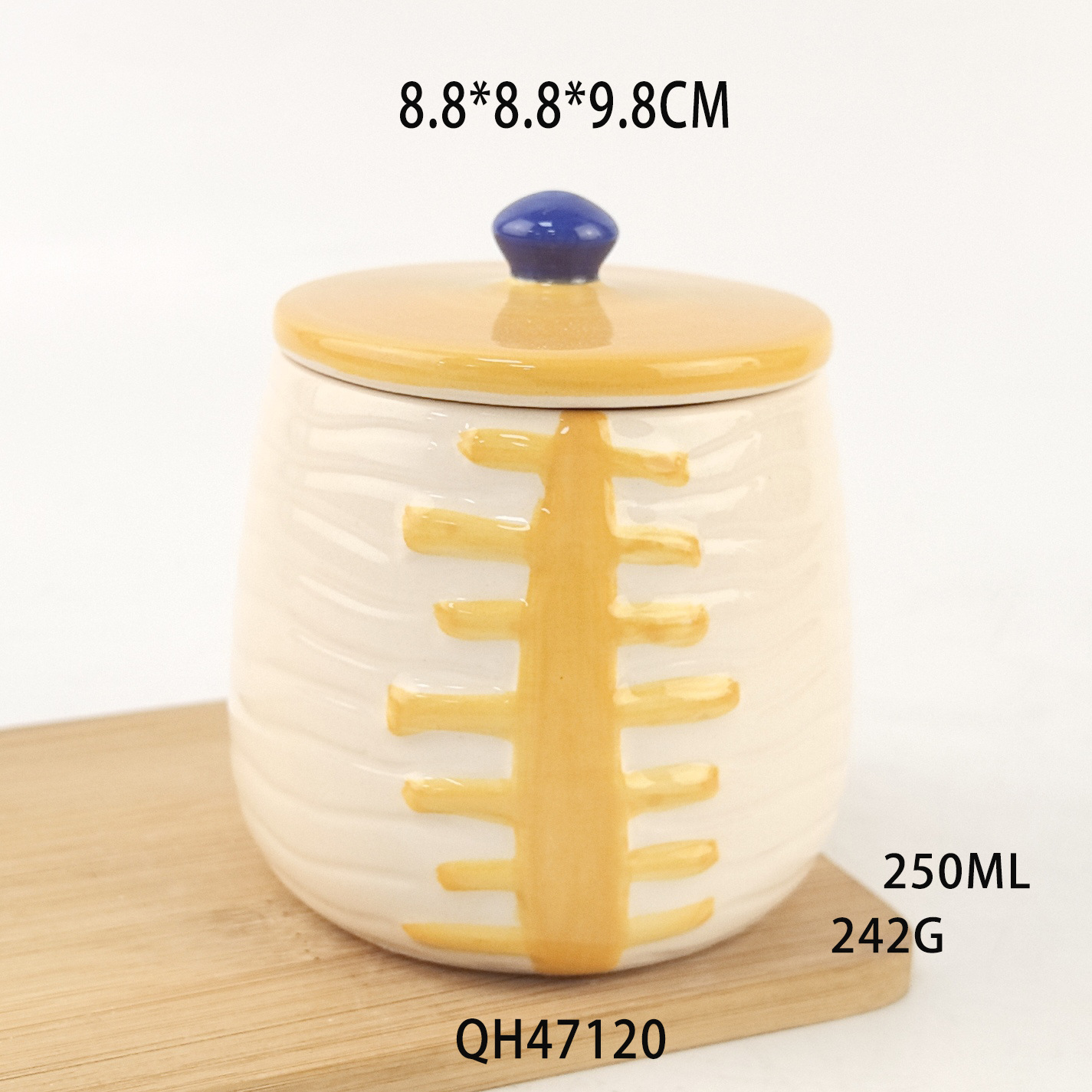 Artesanía de cerámica creativa decoración de mesa lata de almacenamiento joyería joyero collar de anillo frasco de cera a prueba de polvo con tapa