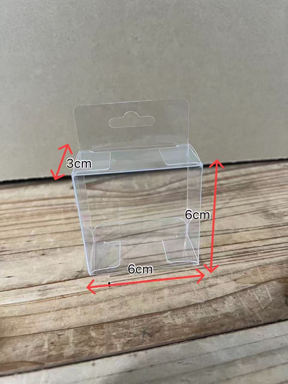 Nueva caja de embalaje transparente con gancho de pvc, exquisito frigorífico, hardware, aparejos de pesca, papelería, caja de exhibición de protección de alta transparencia