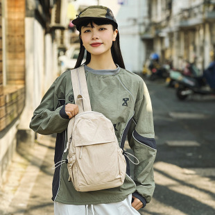 Cross-Border 2025 New Nylon Versatile Shoulder Bag Multi-Functional Men's and Women's Crossbody Bag Casual Dual-Use Canvas Backpack