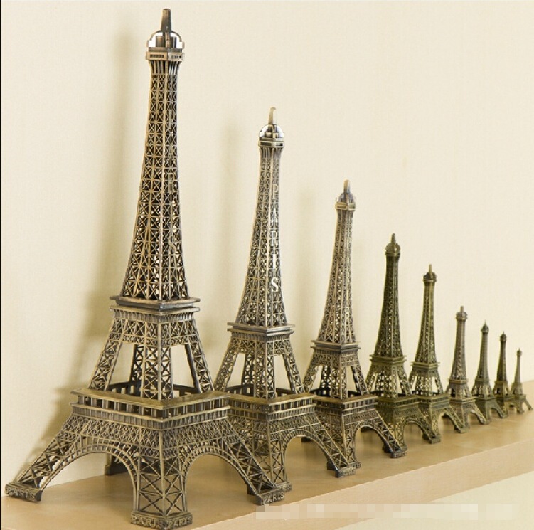Paris Eiffel Tower Model Paris Dream Oriental Pearl Metal Craft Ornaments Desktop Decoration Canton Tower