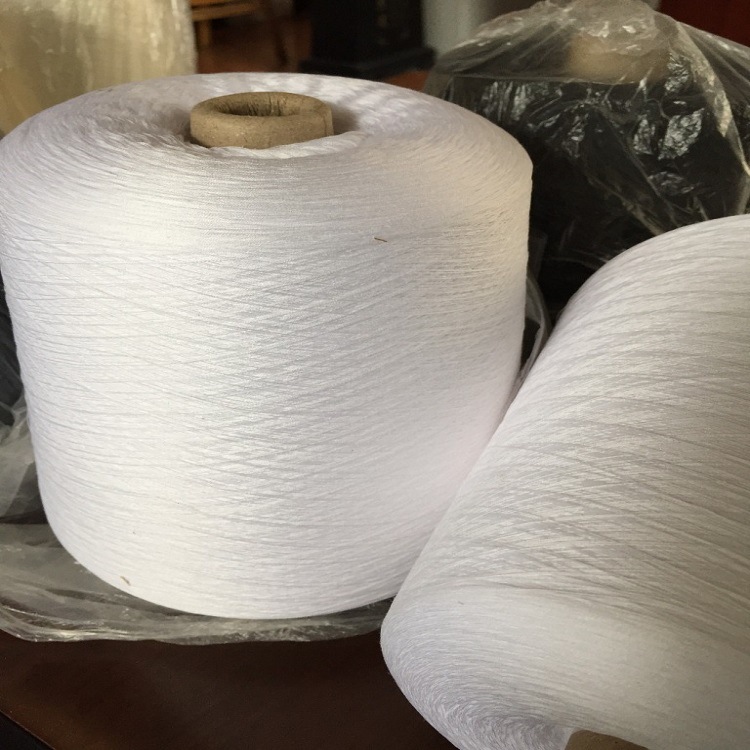 厂家生产丝光棉漂白纱80s/2 100长绒棉高档针织机织丝光烧毛纱线