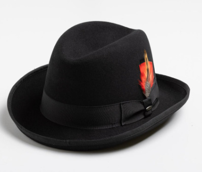 Hot selling British gentleman's pure wool bow, autumn and winter soft woolen hat, sheep felt top hat_voghion.com
