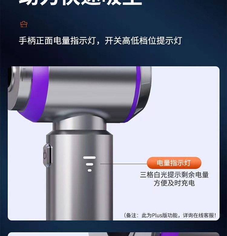 Cross-border new car wireless vacuum cleaner brushless three-speed large suction blowing suction integrated hand-held household dust blower