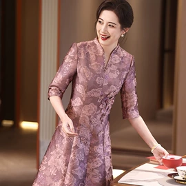 妈妈服;中老年连衣裙;连衣裙