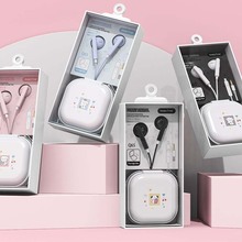 跨境爆款 呆萌玉挂狗拉链收纳包有线耳机 创意设计入耳式耳机直销