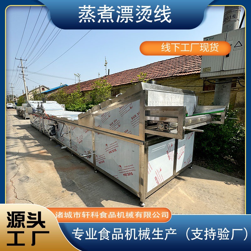 蒸煮漂烫机全自动花生猪蹄土豆块漂烫冷却机蔬菜鲜漂烫预煮杀青机