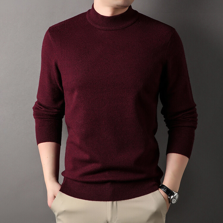 Herbst neue gefälschte zwei Pullover Herren Langarm-Hemdkragen Herren Casual Herren Top Jacquard-Strickhemd_voghion.com