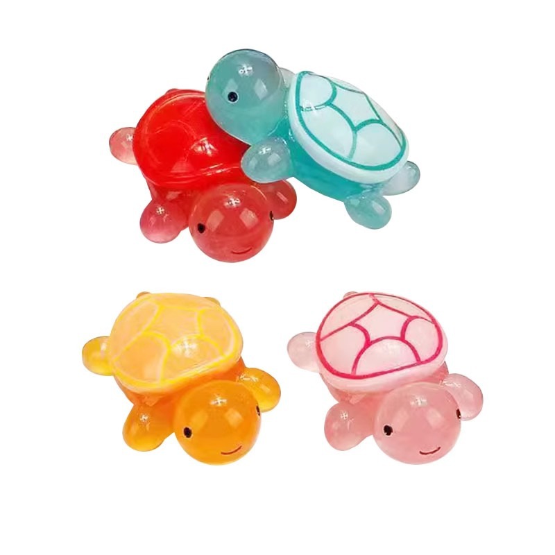 Resina Roja de Internet manicura accesorios de joyería de tortuga pequeña mini dibujos animados pintados para imprimir accesorios de uñas a través del hielo DIY