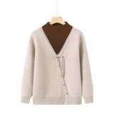 费尔岛毛衣中老年母亲衣服气质加绒加厚保暖中年妈妈装冬装毛衣，女装针织衫/毛衣，妃慕昵服饰