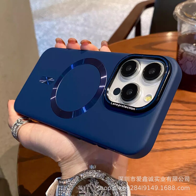 iPhone17Promax用マットな肌触りの磁気吸着式スマホケース、Apple16用超薄型耐衝撃フルカバー保護ケース|undefined
