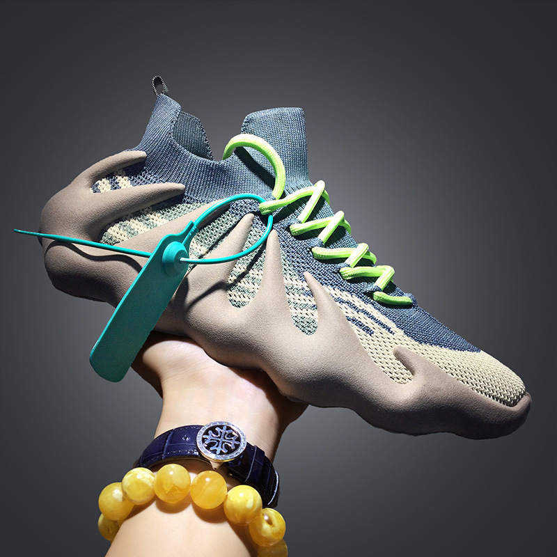 Men's Autumn Flyknit Coconut Shoes Dad Shoes Sock Boots Octopus Xiaolongbao Vans Volcano Stretch Socks Sneakers