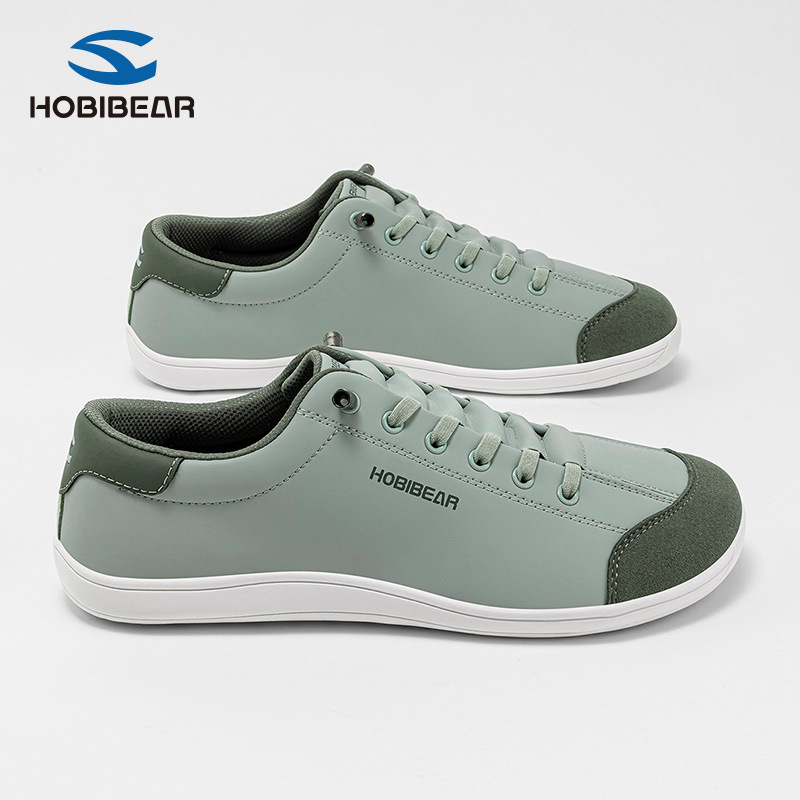 HOBIBEAR 春と秋のワイドヘッドシューズ紳士靴 pu レザー裸足靴スポーツシューズスリッポンカジュアルデイリーウォーキングシューズ