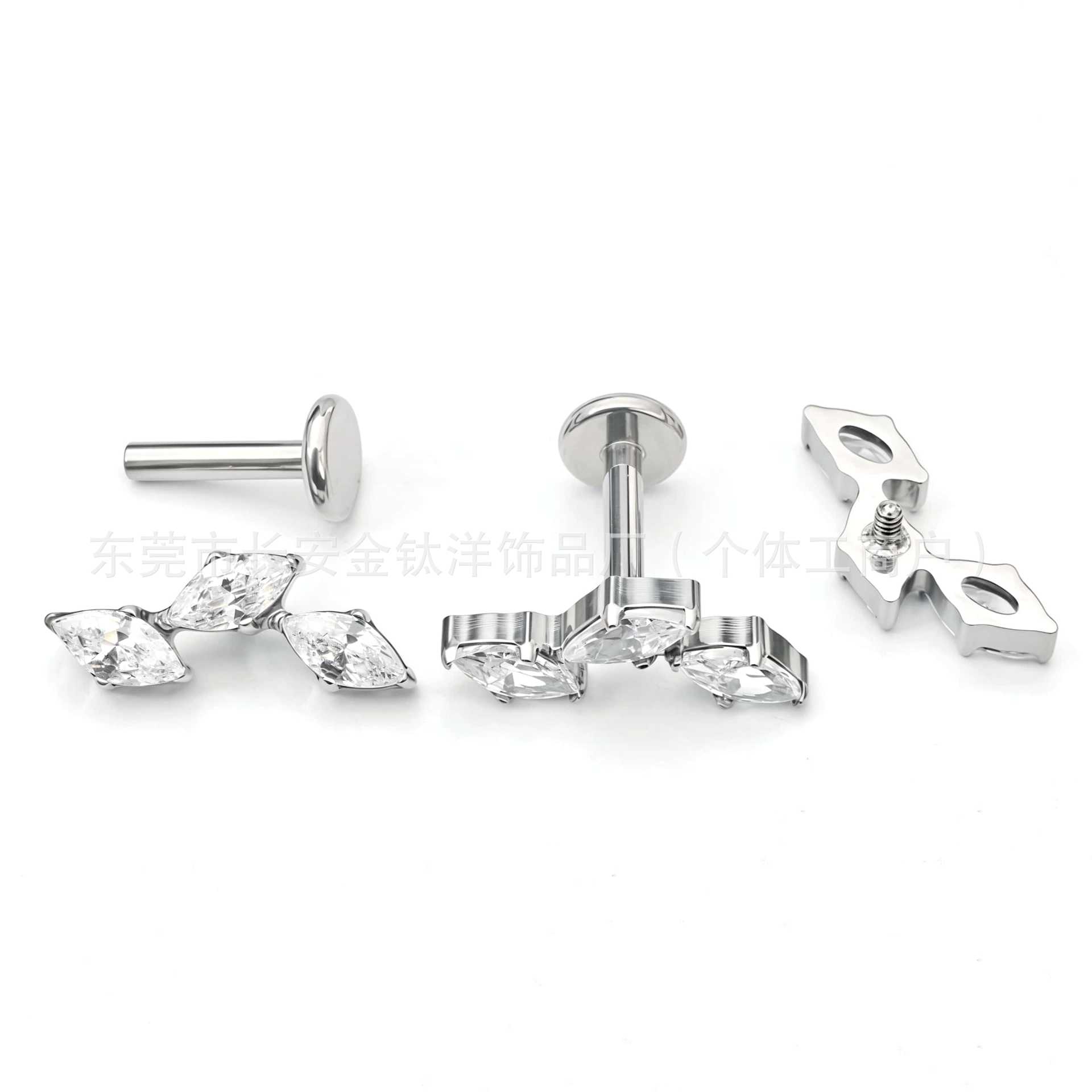 Labret piercing jewelry detail image